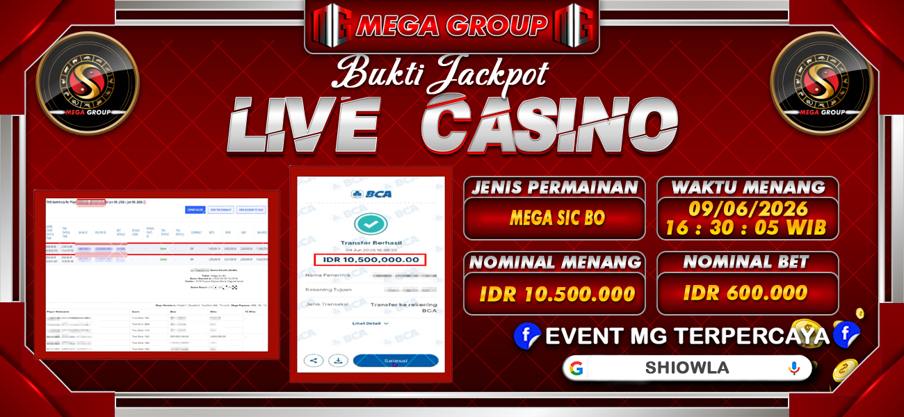 Bukti JP situs Shiowla hari Selasa, 09 Juni 2026